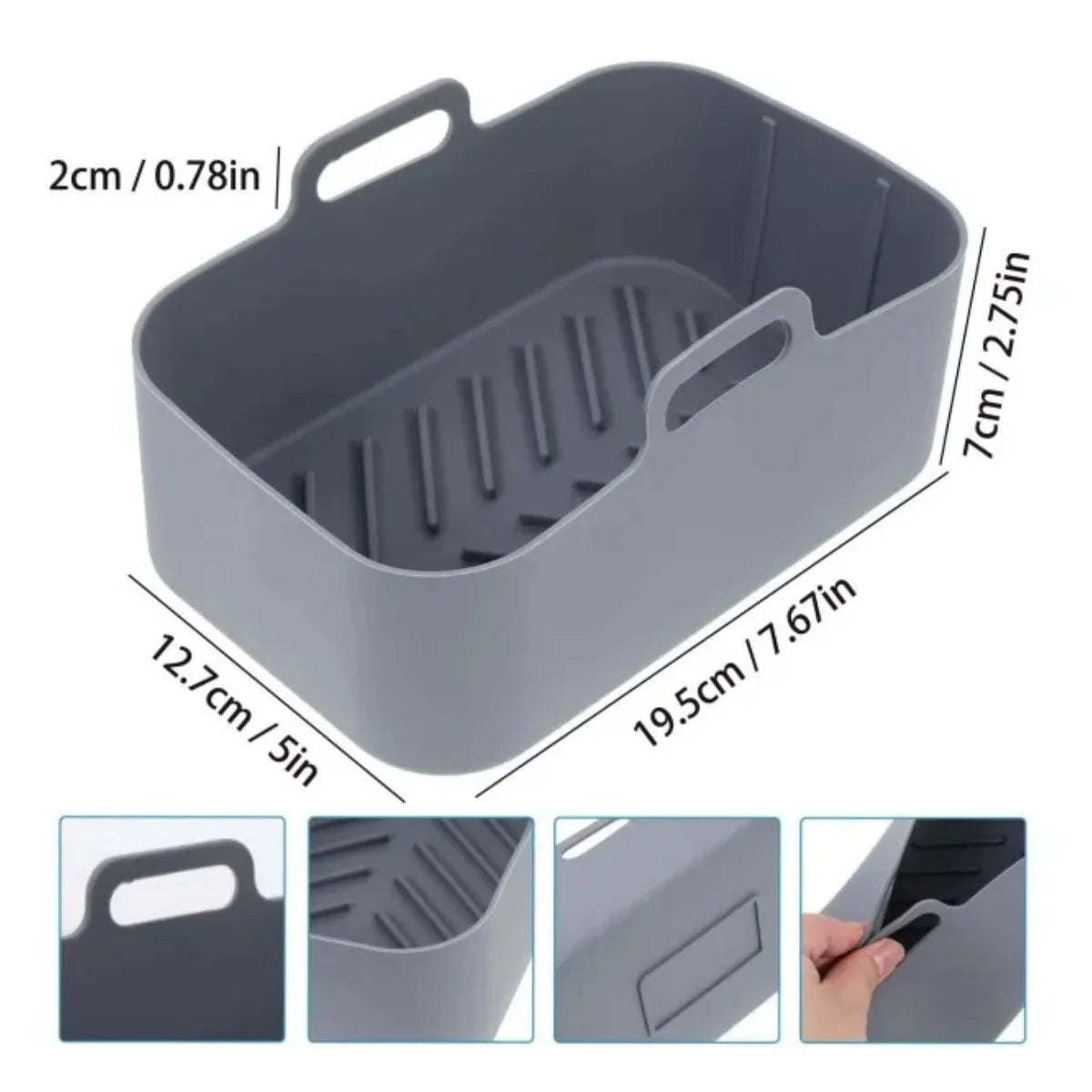 Reusable Silicone Air Fryer Liners for Ninja Dual Basket Baking Trays