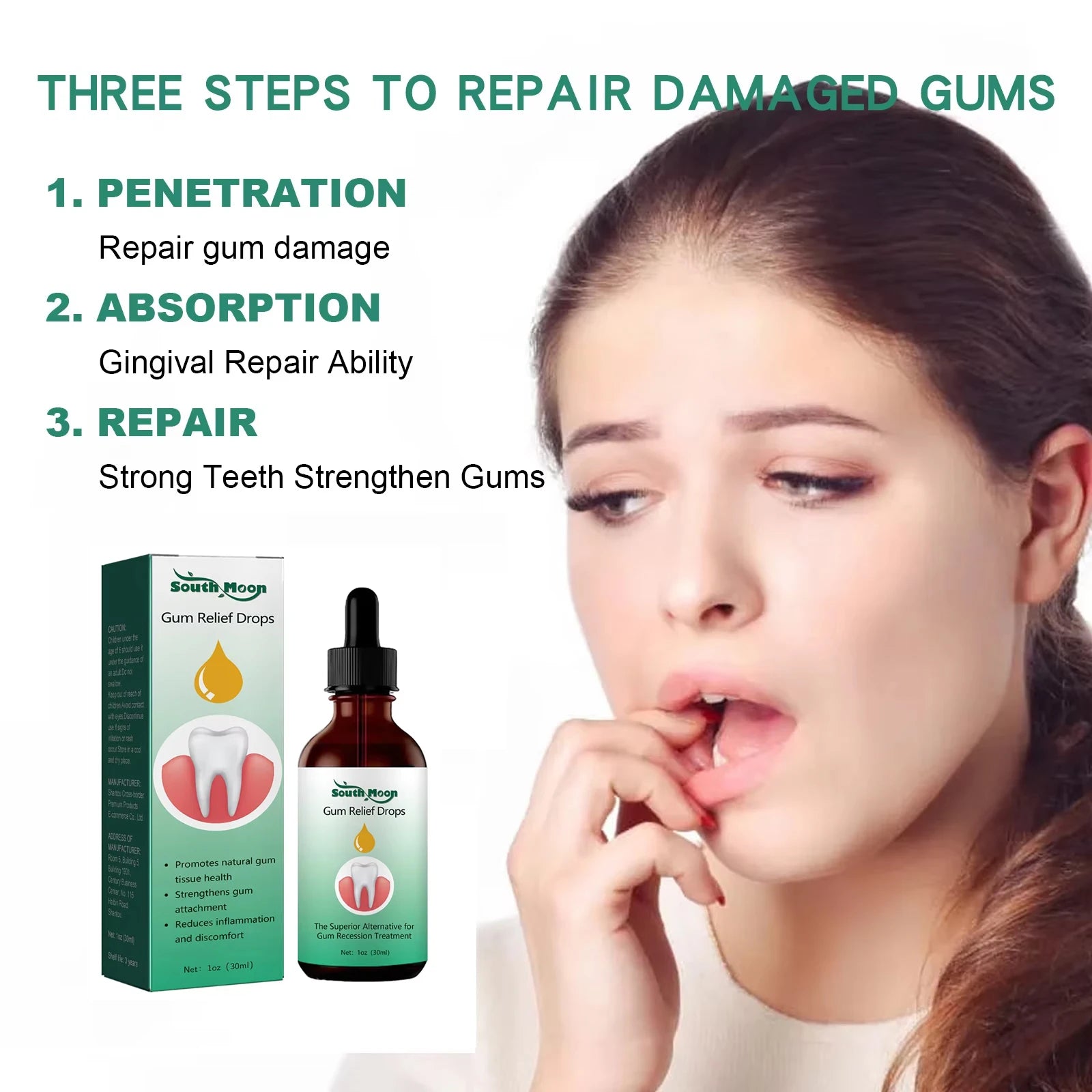 Toothache Relief Drops Plaque Stain Gum Pain Cure Oral Care - 15