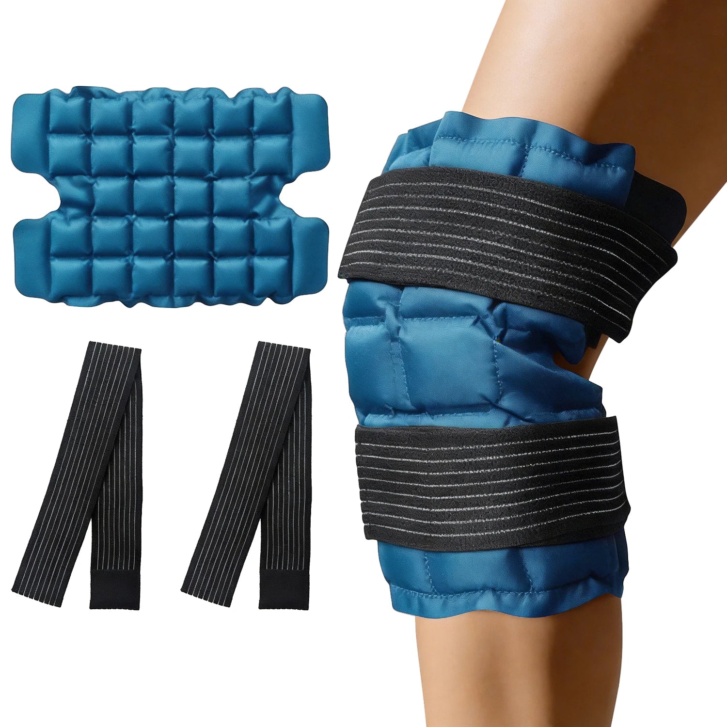 Portable Knee Ice Pack Wrap Hot Cold Compress Support - 19