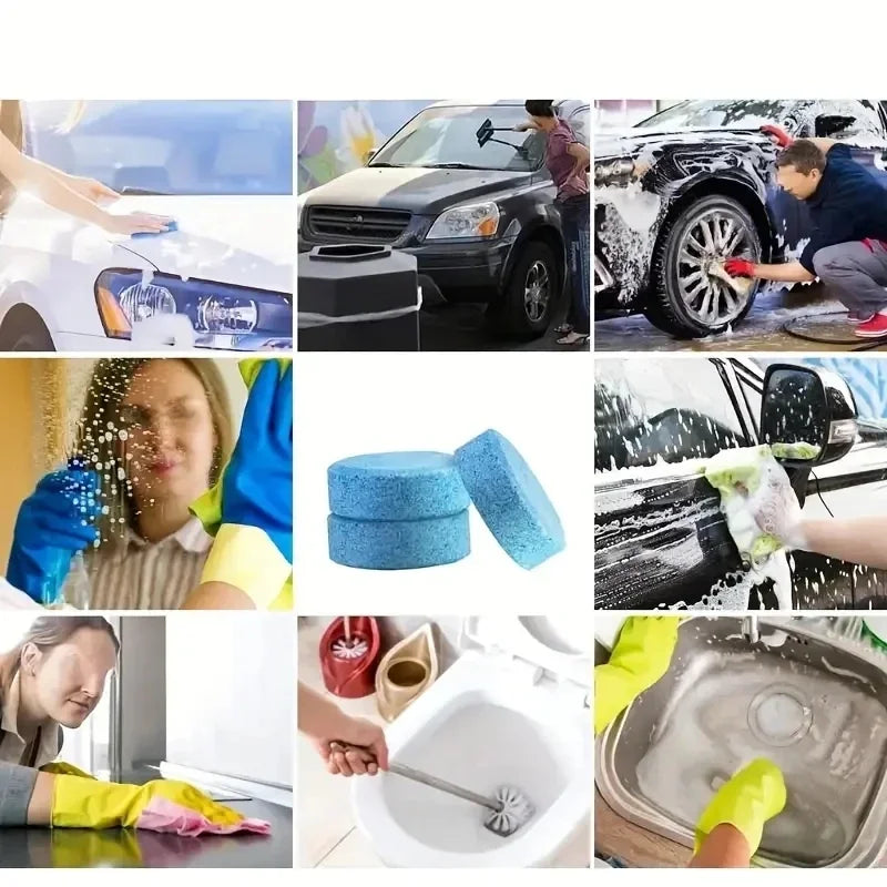 10PCS Car Windshield Wiper Washer Fluid Concentrated Effervescent Tablets - 7