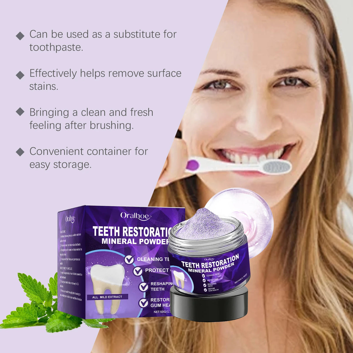 Teeth Whitening Powder Stain Remover Tooth Polish