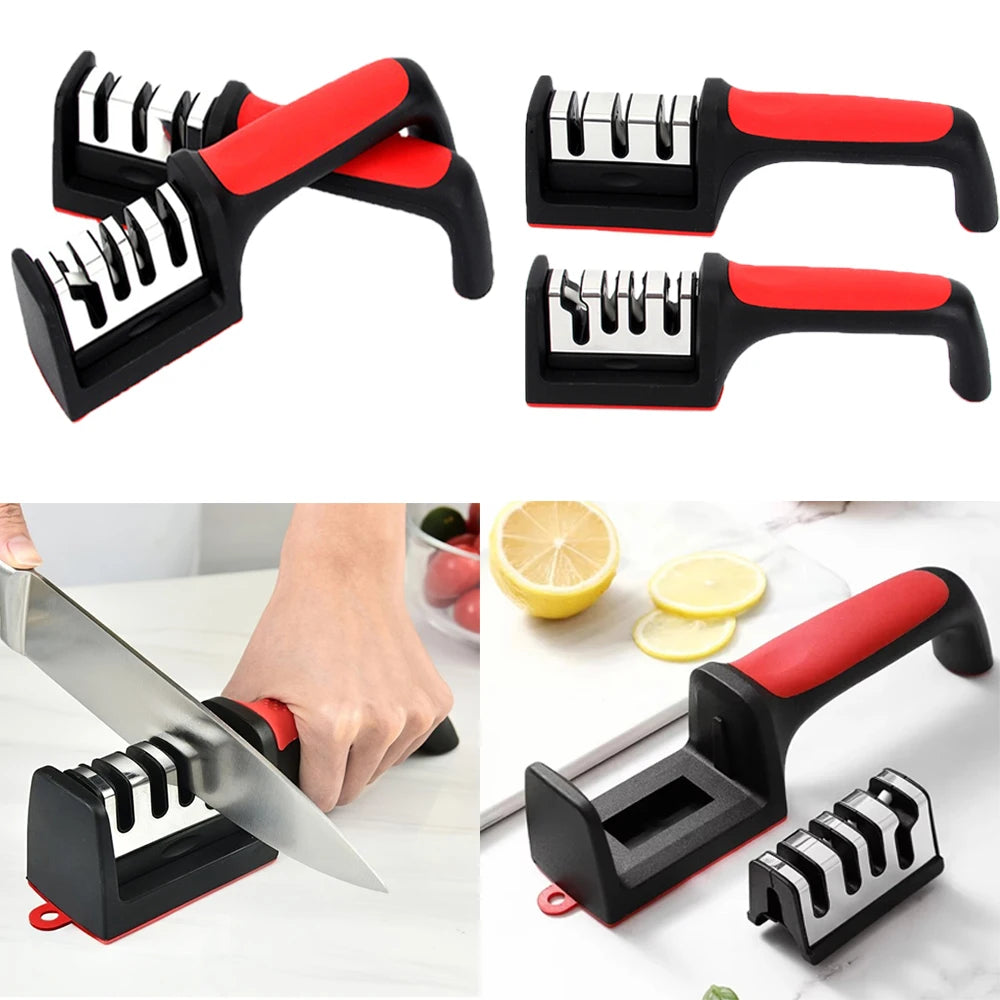 3-Stage Professional Knife Sharpener Kitchen Tool for Knives and Scissors