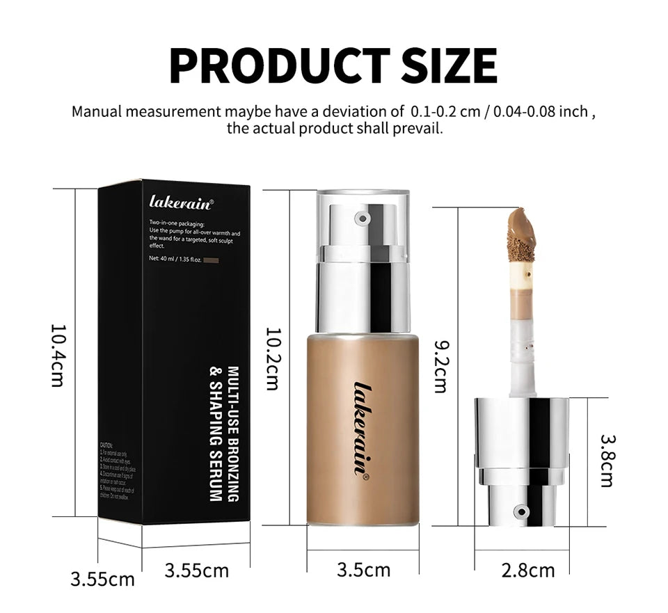 Multi-Use Liquid Foundation Bronzing And Shaping Serum Makeup - 17