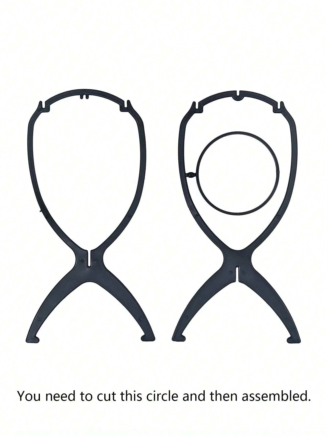 Portable Folding Wig Stand Hat Display Holder for Styling and Travel