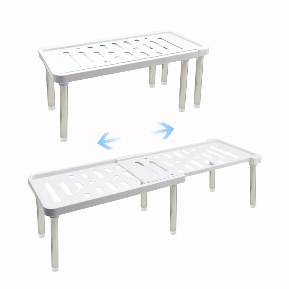 Retractable Kitchen Shelf Organizer Adjustable Counter Storage Rack