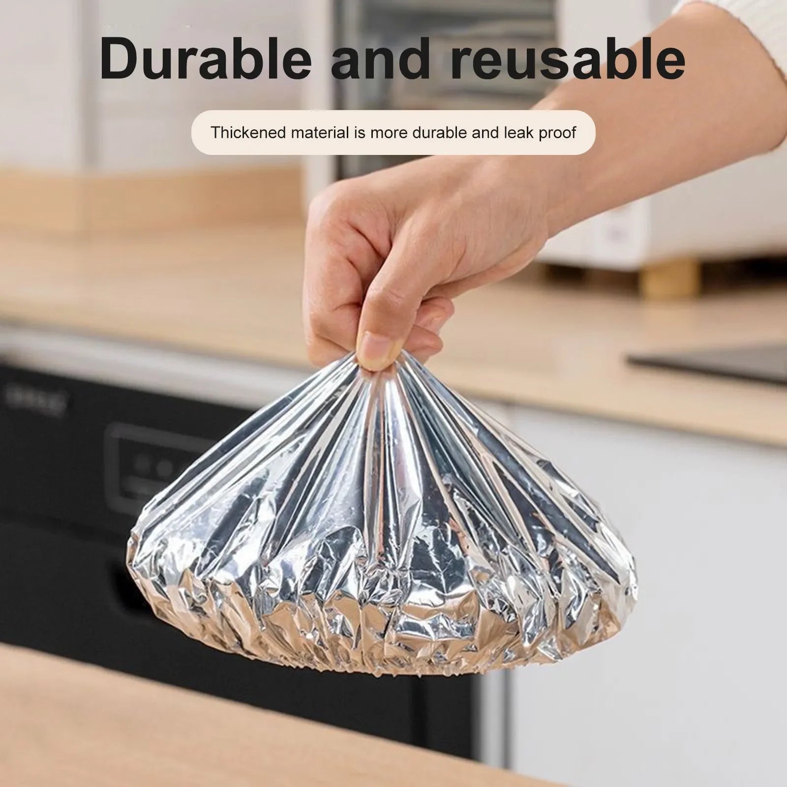 Reusable Aluminum Foil Food Covers Thermal Insulated Bowl Lid Set - 17