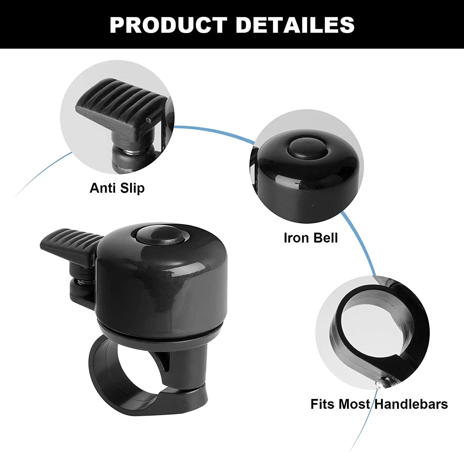 Classic Aluminum Bike Bell Mountain Road Cycling Handlebar Safety Horn - 7