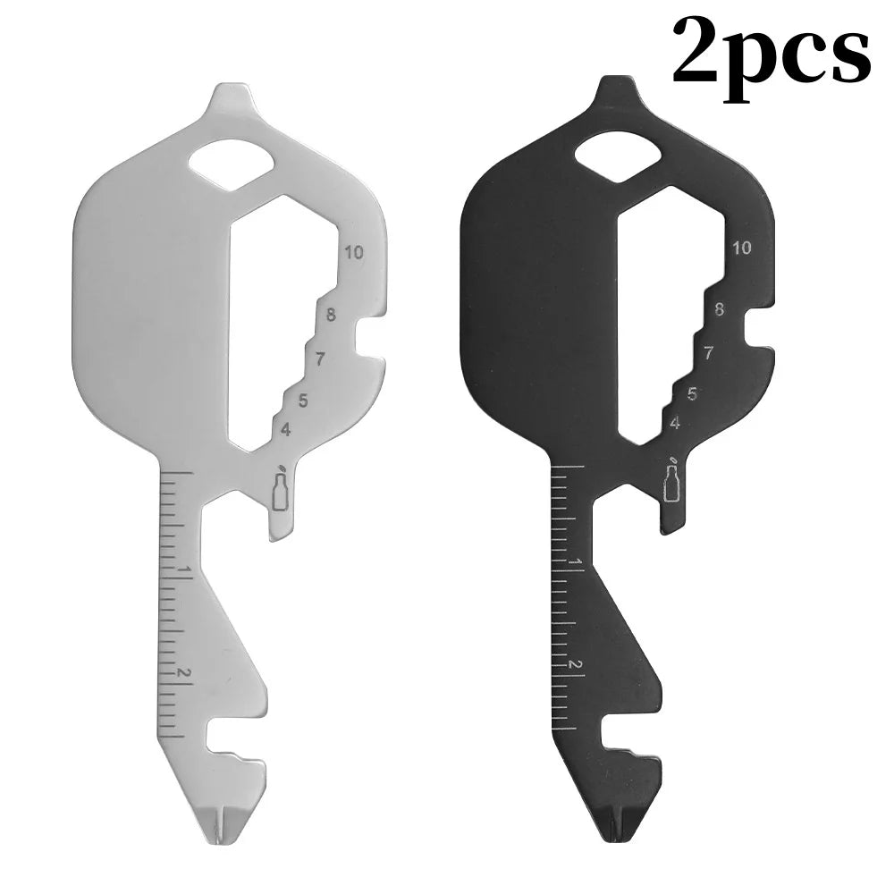 13-in-1 Stainless Steel Keychain Multitool Portable EDC Repair Gadget - 15