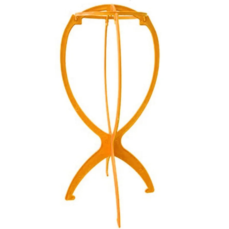 Portable Folding Wig Stand Hat Display Holder for Styling and Travel - 12