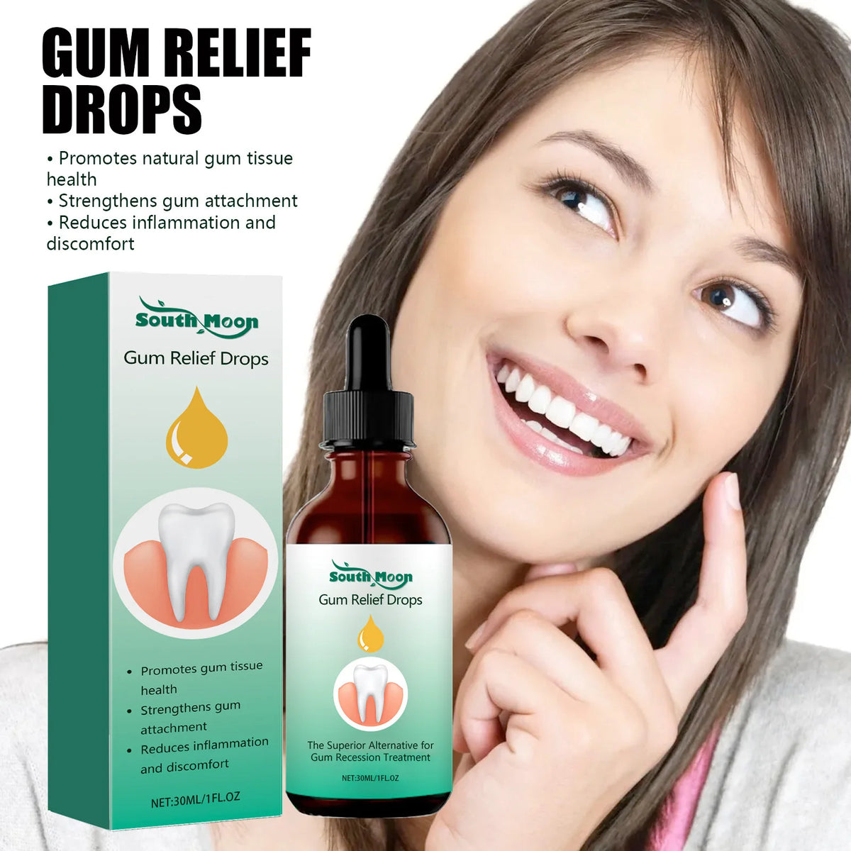 Toothache Relief Drops Plaque Stain Gum Pain Cure Oral Care