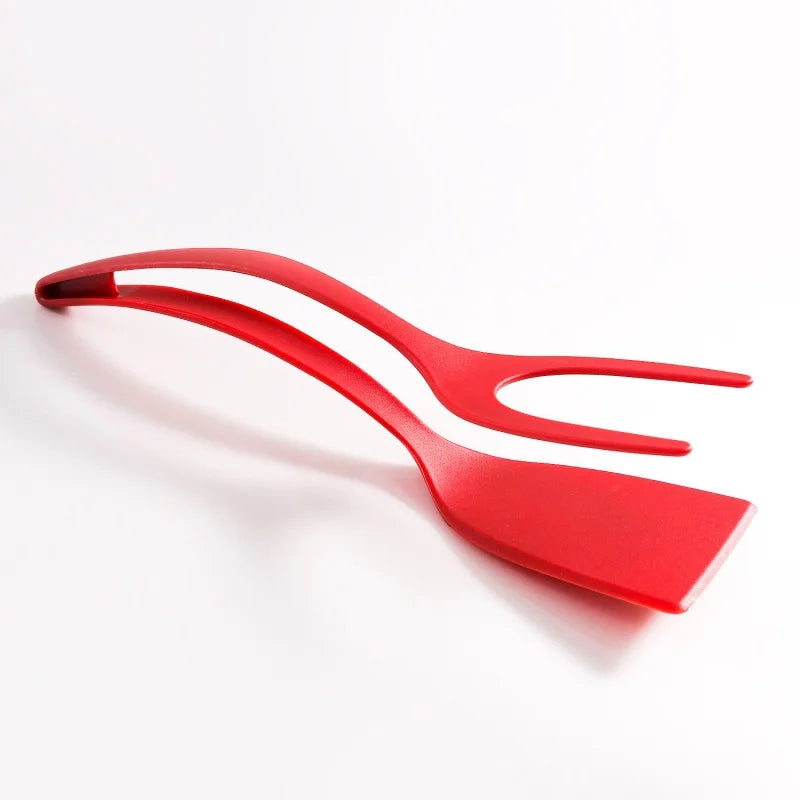 2-in-1 Silicone Kitchen Flipper and Food Tongs for Steak and Eggs - 14
