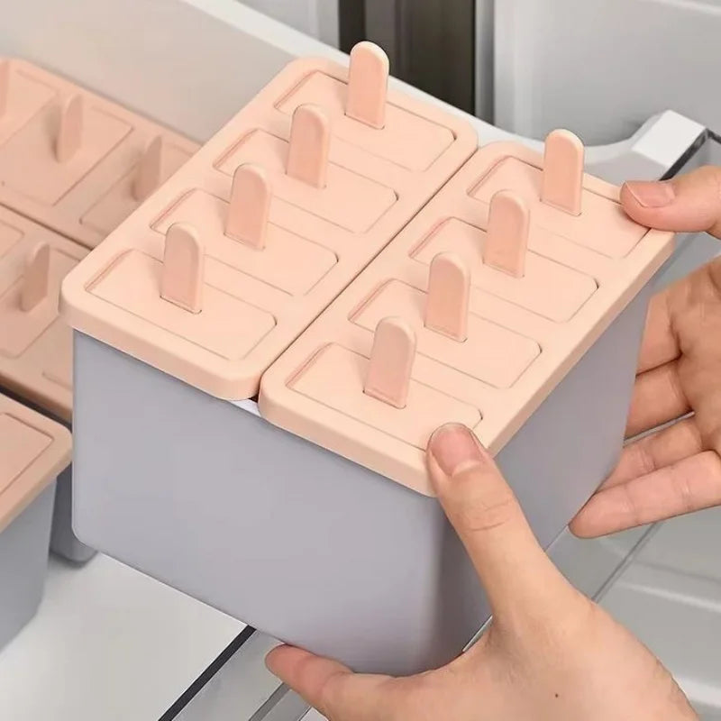 Reusable Popsicle Mold Set Homemade Ice Cream Maker with Lid