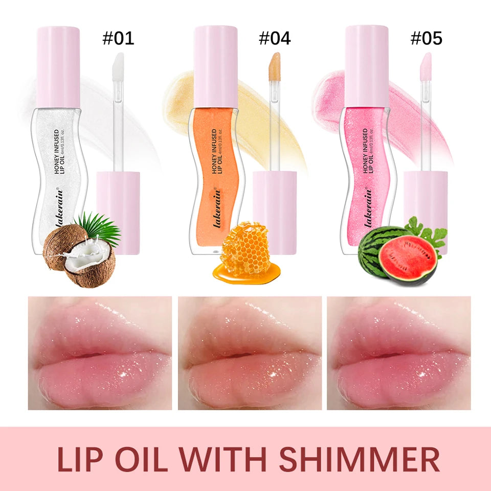 Lakerain Honey Infused Moisturizing Lip Gloss Oil