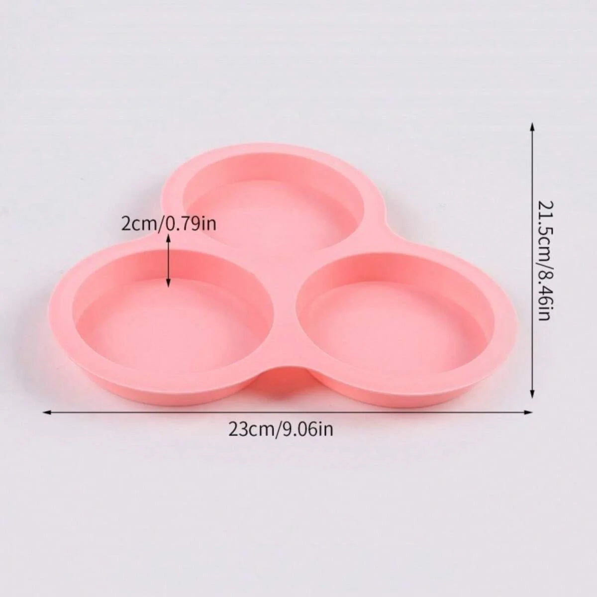 Silicone Air Fryer Mold 3 Cavity Muffin Cupcake Baking Pan Tray - 6