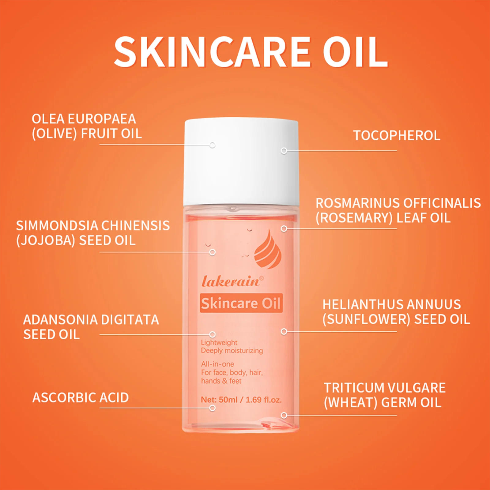 Bio Skincare Body Oil Face Moisturizer & Hair Health Treatment - 2