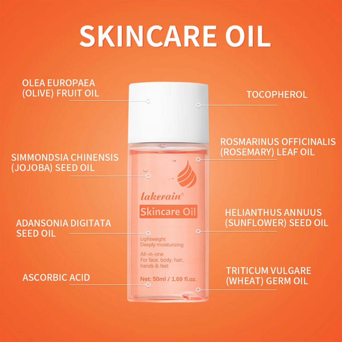 Bio Skincare Body Oil Face Moisturizer & Hair Health Treatment