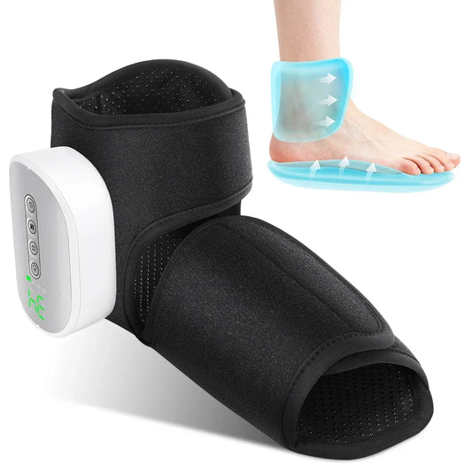 Electric Heated Foot And Ankle Massager Vibration Wrap Support Brace