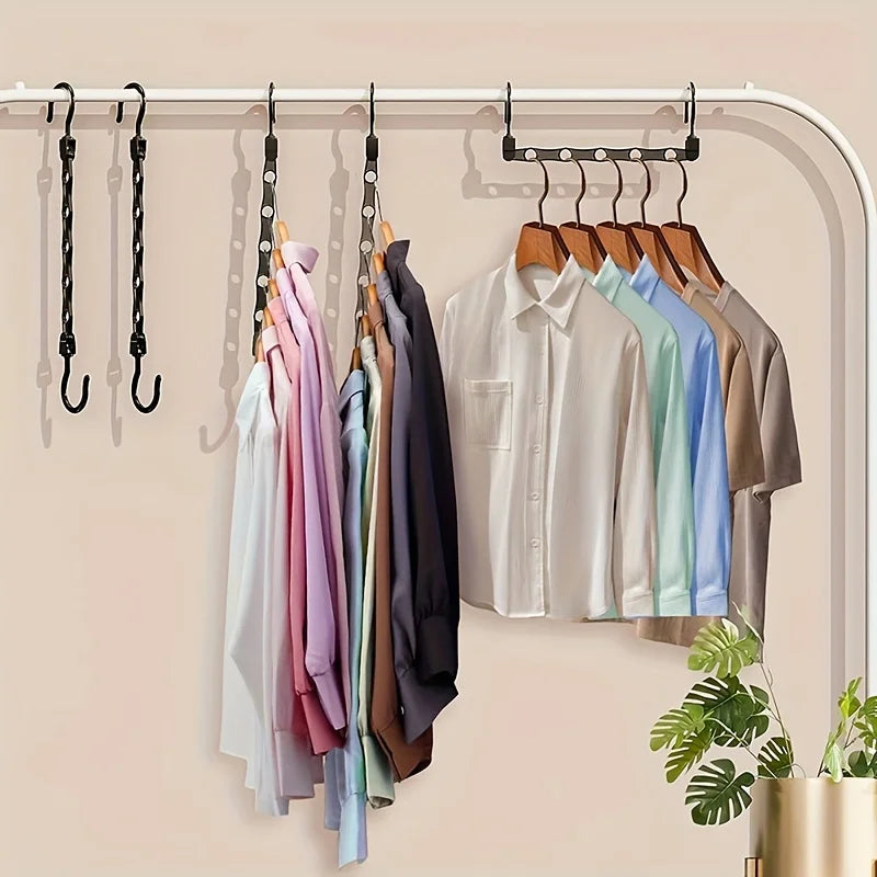 Space Saving Magic Hangers Closet Organizer Clothes Storage Hook Set - 8