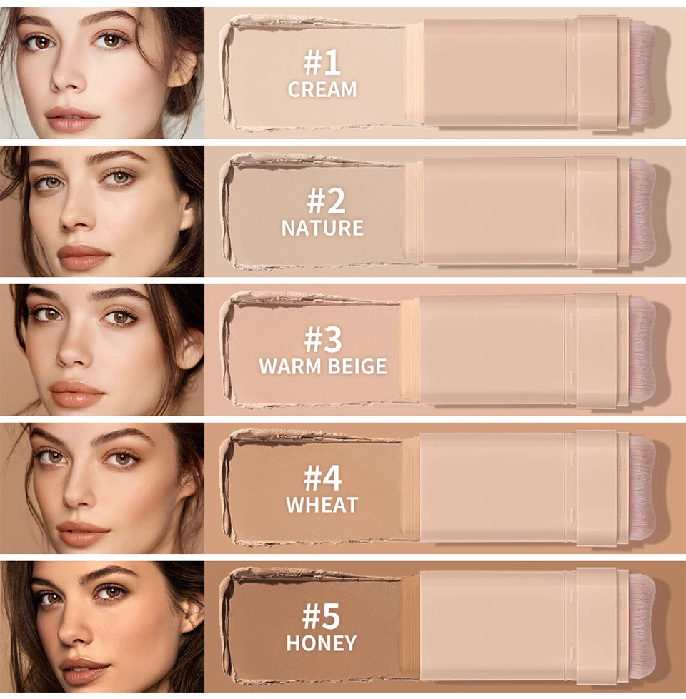 Matte Foundation Stick With Brush Concealer Makeup - 8
