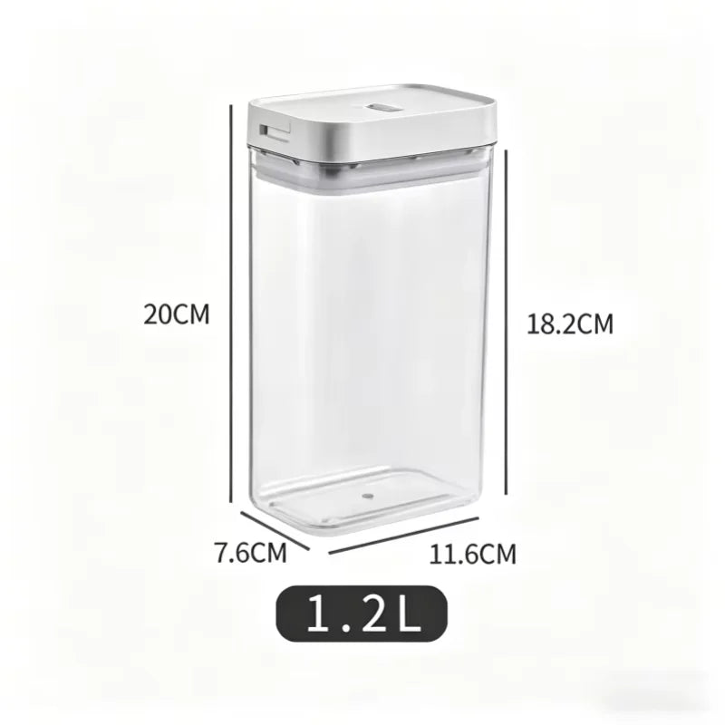 Transparent Airtight Food Storage Container Kitchen Grain Pasta Jar - 20