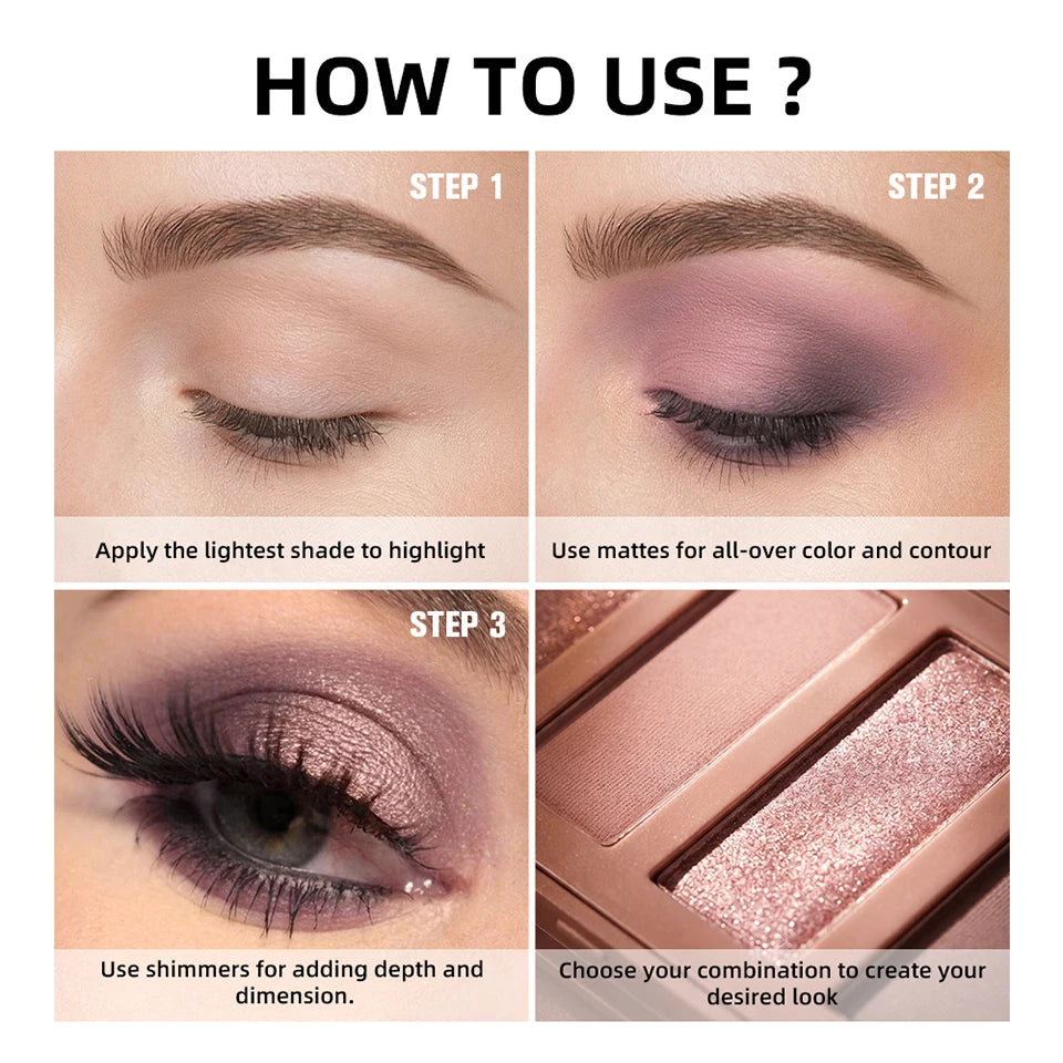 Eyeshadow Palette Long Lasting Neutral Matte Shimmer Eye Makeup