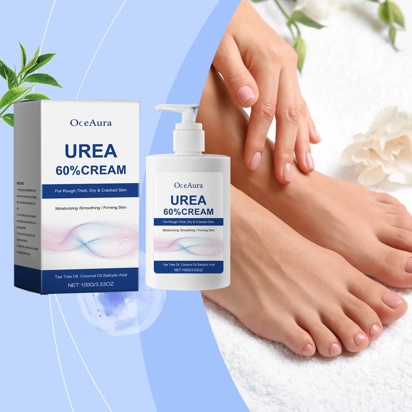 60% Urea Moisturizing Foot Cream Cracked Heel Repair & Callus Remover - 1