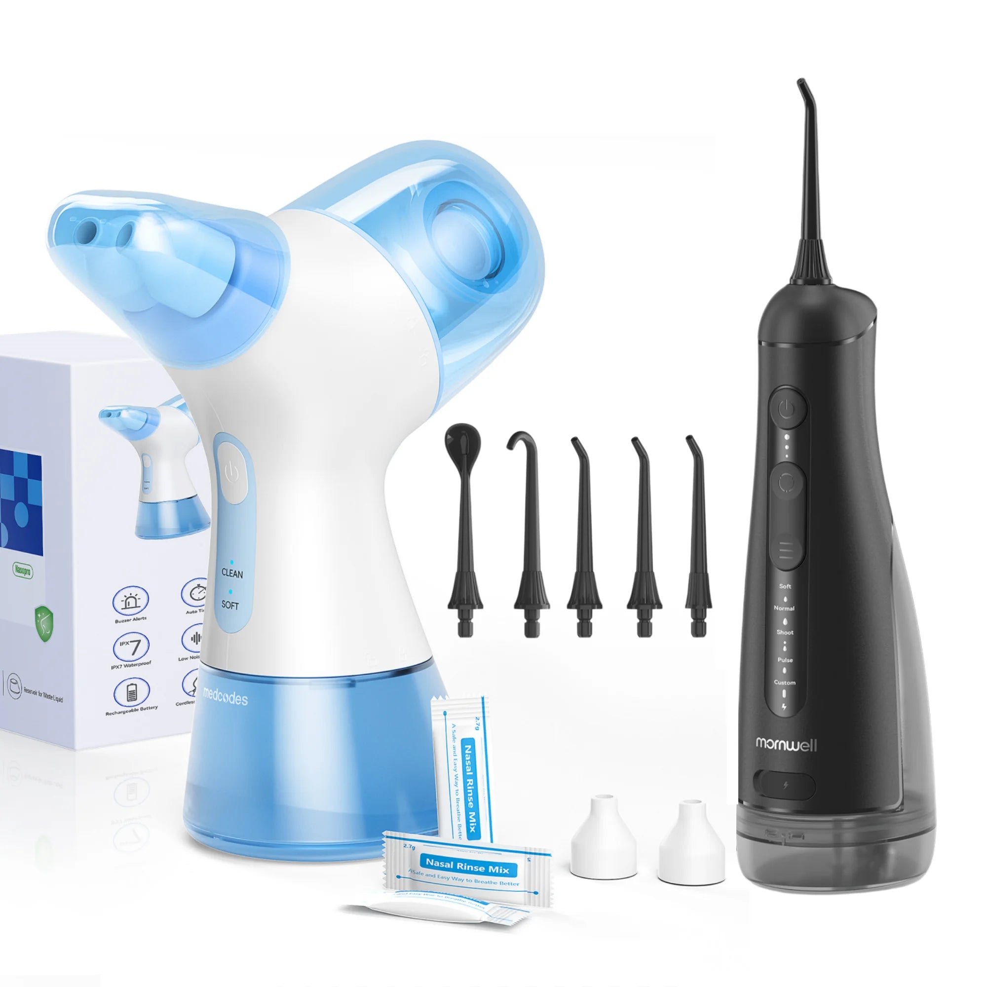 Water Flosser and Nasal Rinse Oral Care and Sinus Cleaning Kit - 32