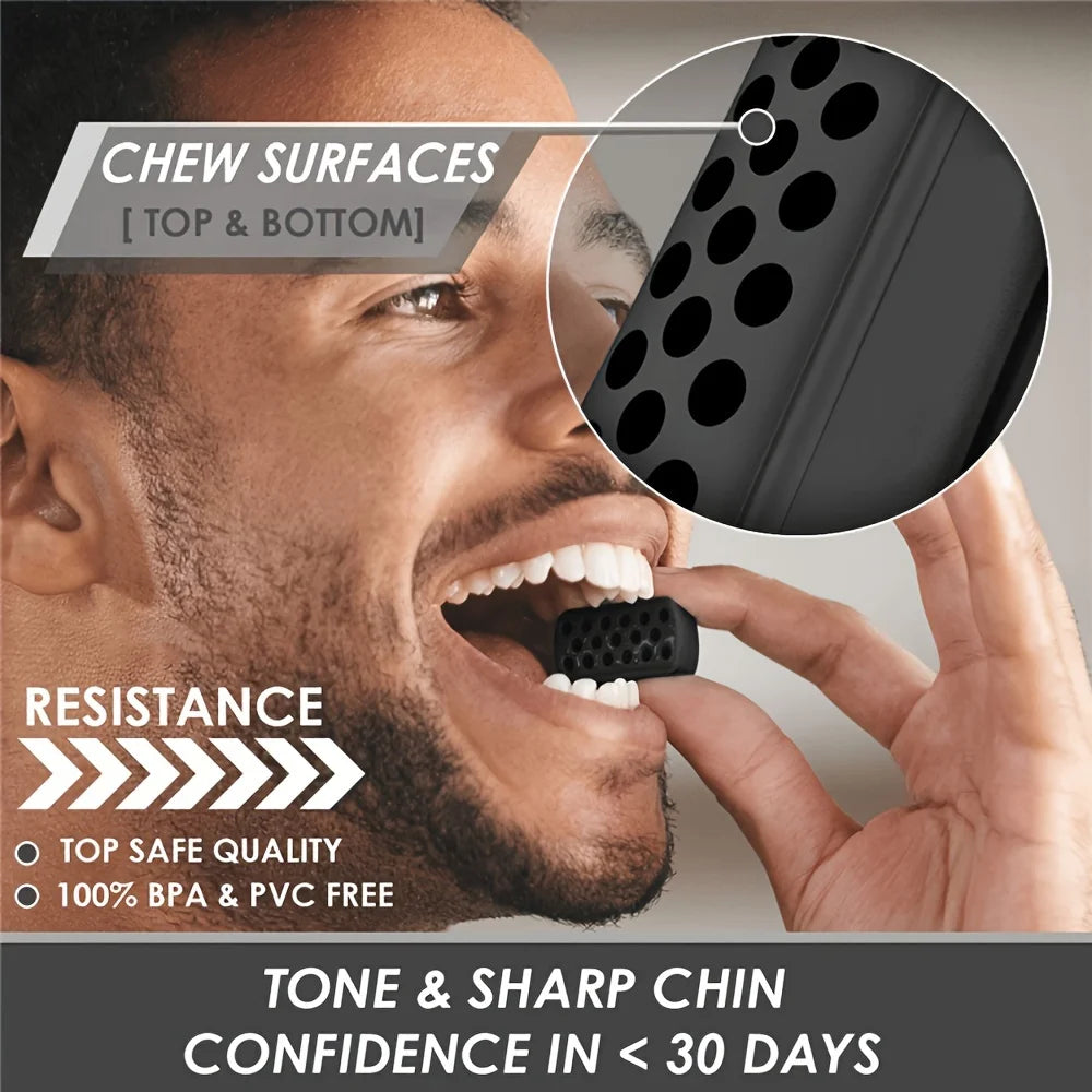 6Pcs Jaw Exerciser Facial Muscle Trainer Silicone Jawline Shaper Tool - 4