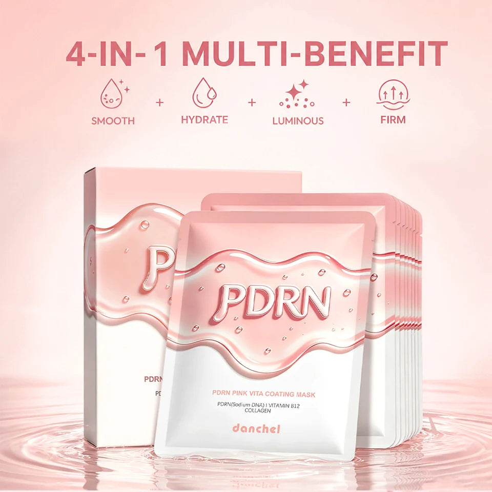 Korean Salmon DNA PDRN Pink Vitamin Hydrating Facial Sheet Mask - 8