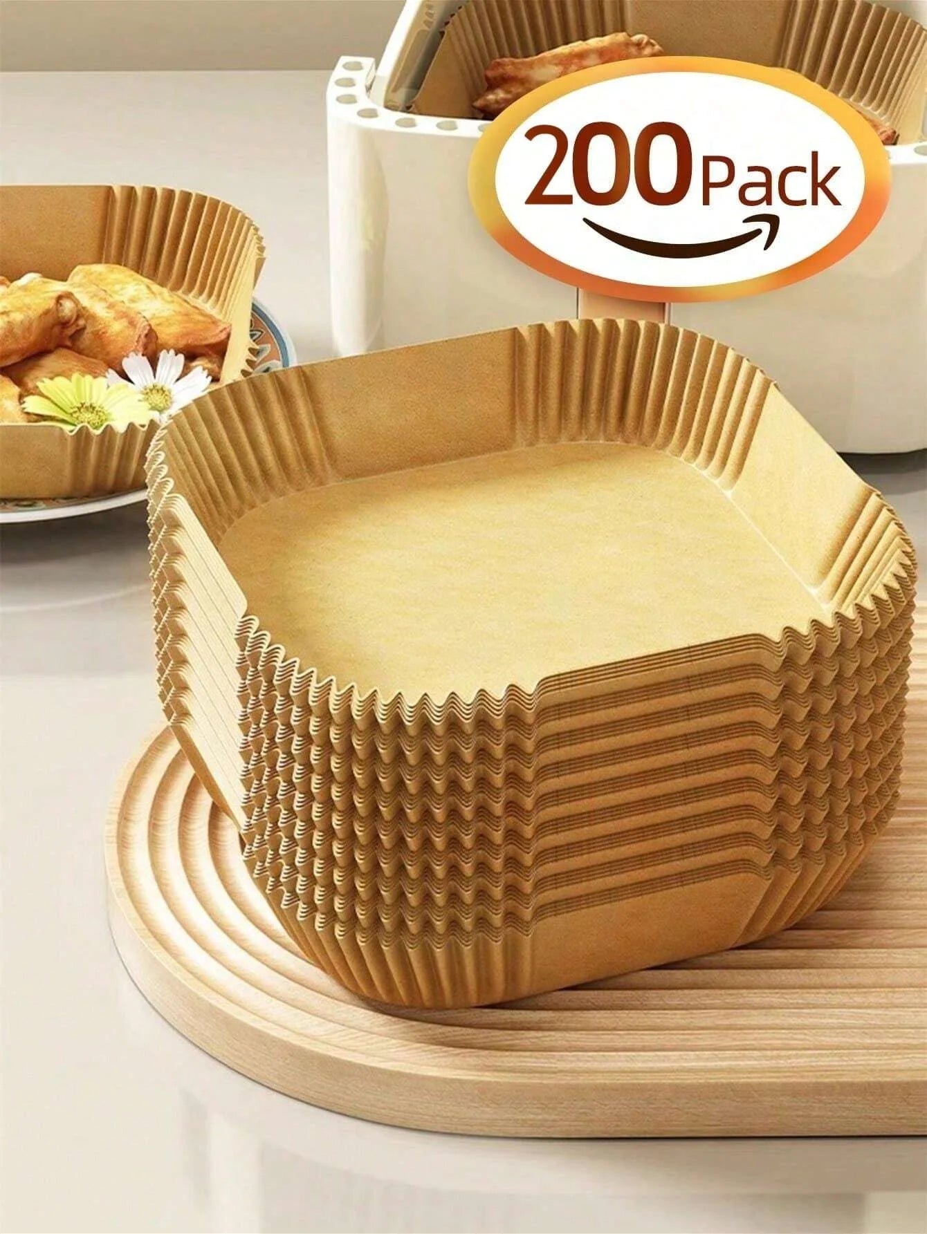 Disposable Air Fryer Paper Liners Non Stick Baking Parchment Mats - 7