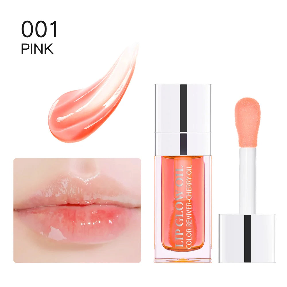Lip Oil Plumping Gloss Crystal Jelly Moisturizing Tinted Lip Plumper