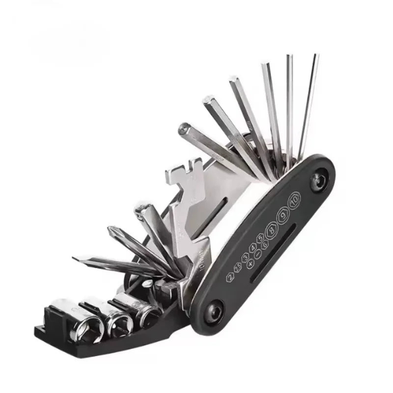 16-in-1 Bike Multitool Portable Cycling Repair Kit for Mountain Road Bikes - 12
