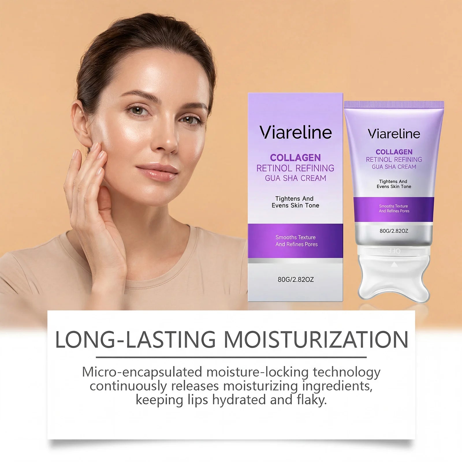 Collagen Retinol Gua Sha Cream Face Tightening Lifting Skincare - 11