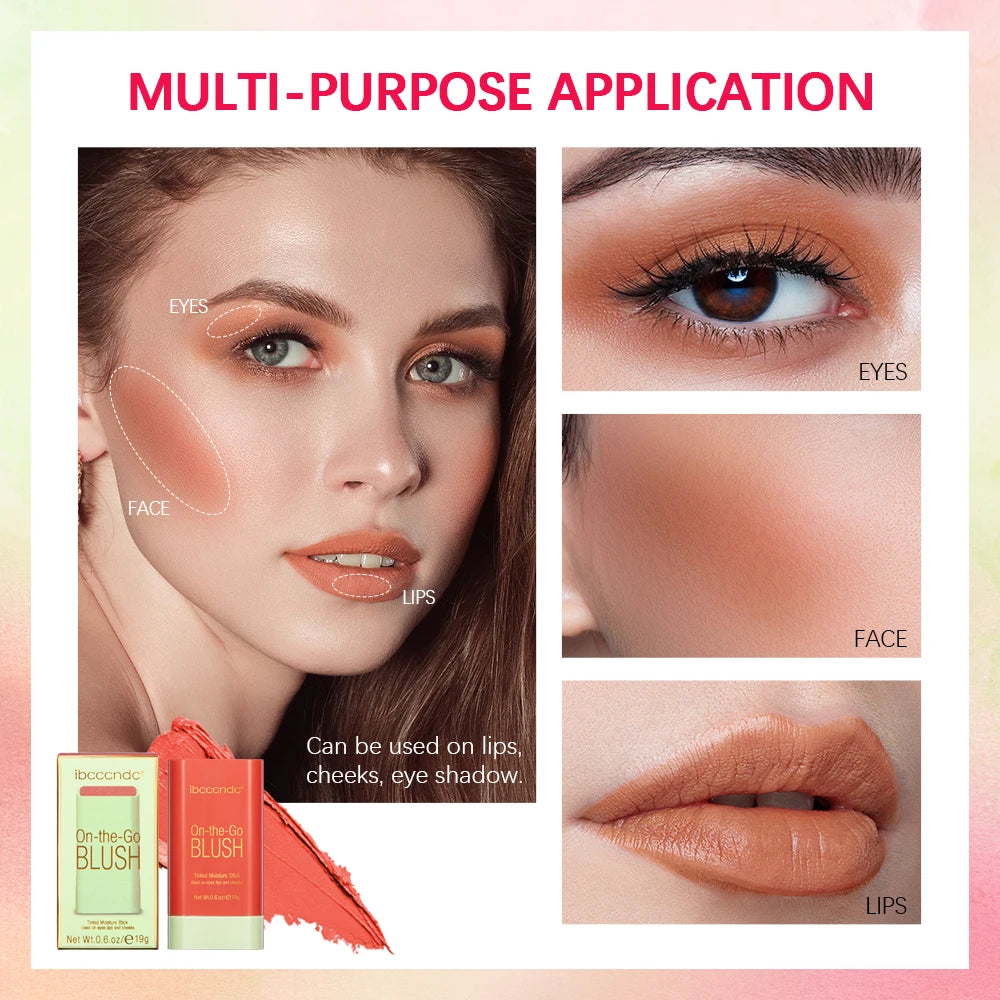 Korean Blush Stick Matte Cream Blusher & Tinted Makeup Stick - 3