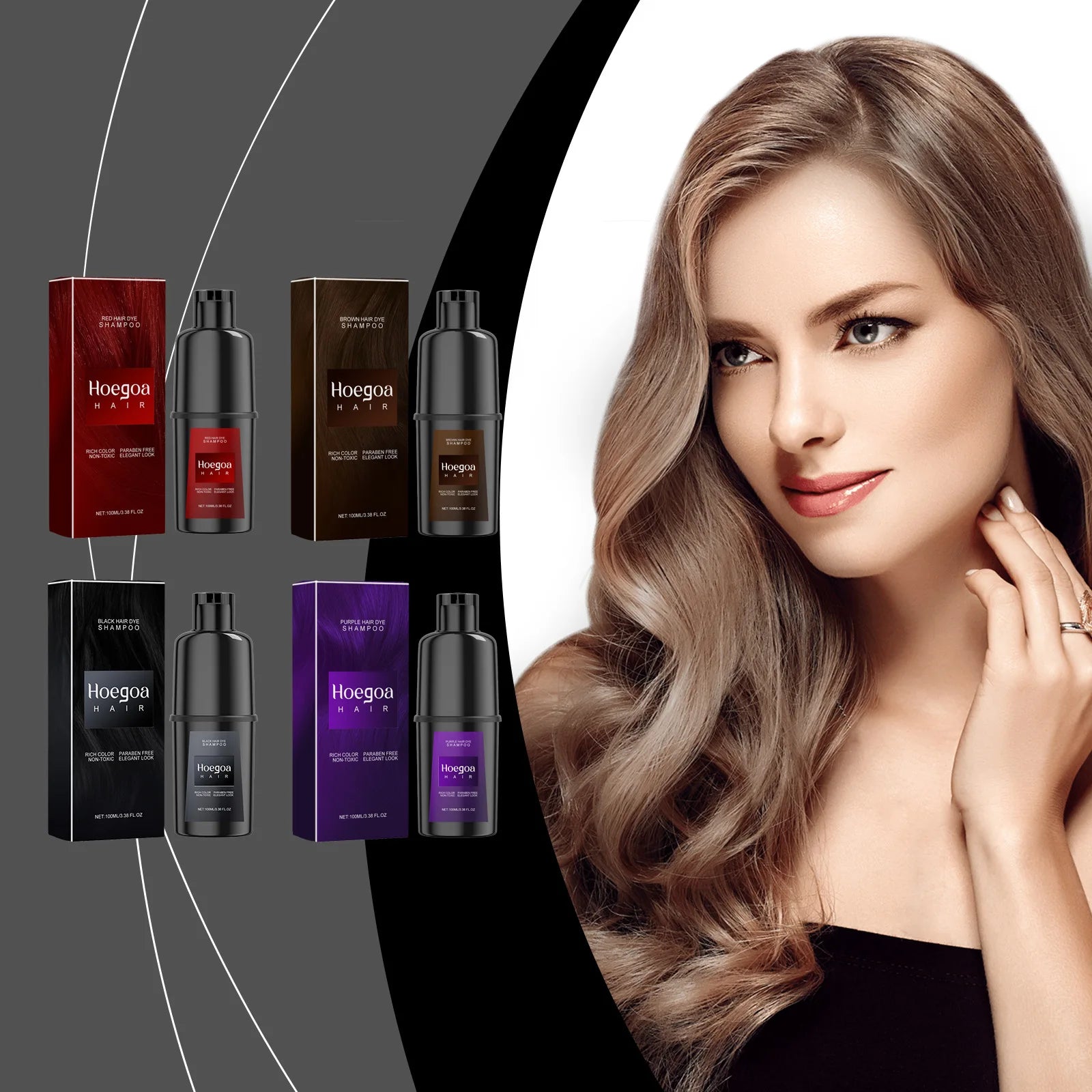 HOEGOA Nourishing Hair Dye Shampoo Coloring Treatment - 1