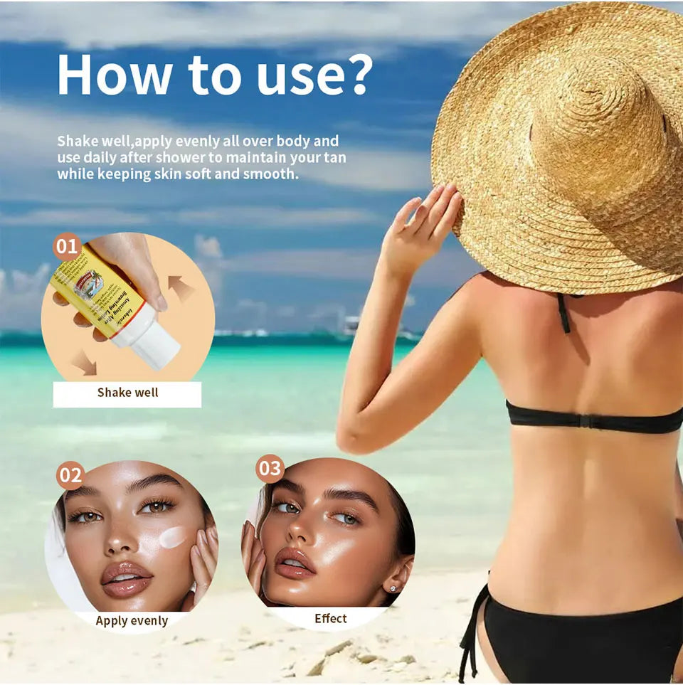 Amazing Brown Tanning Lotion Self Tanner Booster