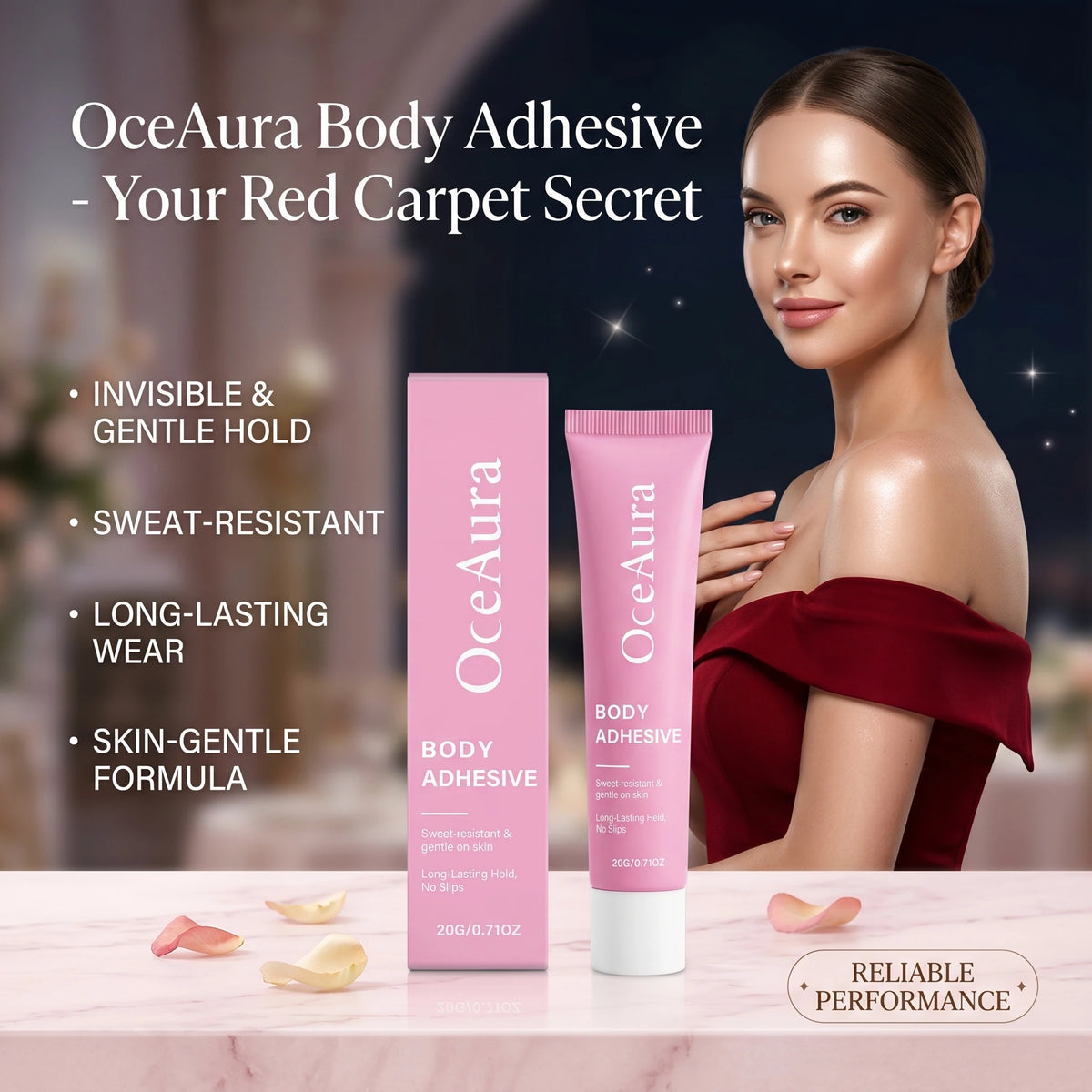 OceAura Body Adhesive for Clothing and Skin All-Day Wear