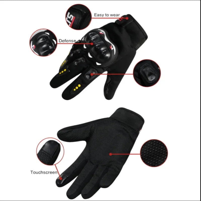 Motorcycle Riding Gloves Full Finger Protective Breathable Cycling Gear