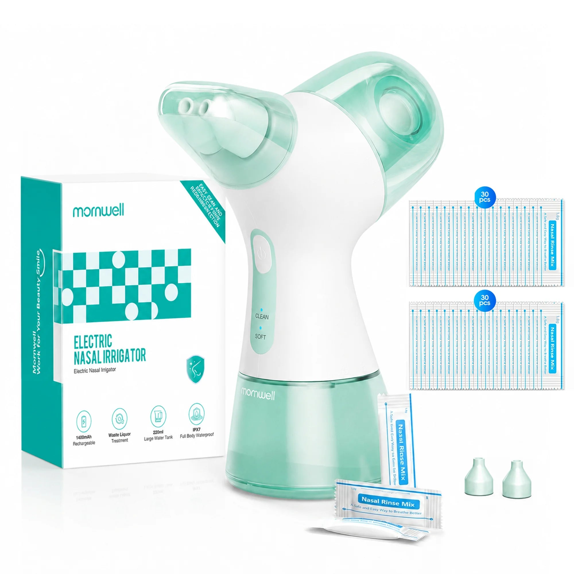 Mornwell Electric Nasal Irrigator Sinus Rinse Machine - 15