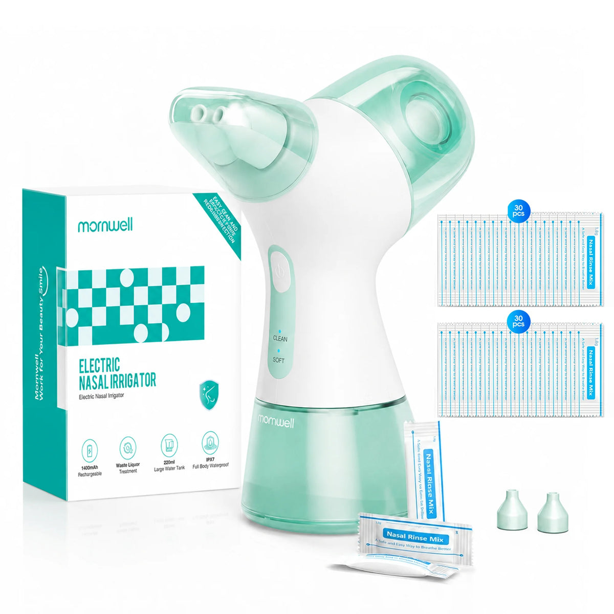 Mornwell Electric Nasal Irrigator Sinus Rinse Machine
