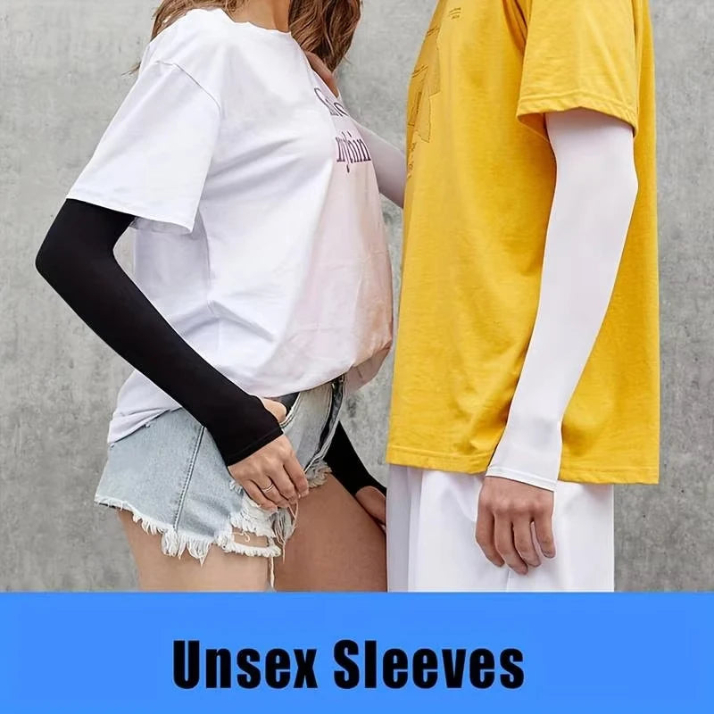 UV Protection Arm Sleeves Cooling Sunblock Covers for Sports Cycling - 2