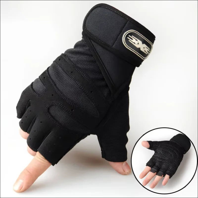 Tactical Hard Knuckle Gloves Half Finger Combat Shooting Airsoft Gear