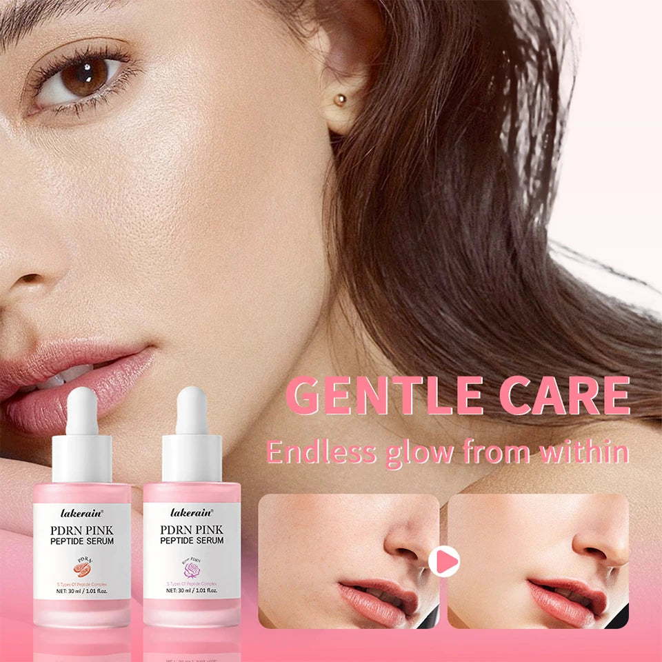 Lakerain Pore Toner Pad and Pink Peptide Facial Serum Skincare Set