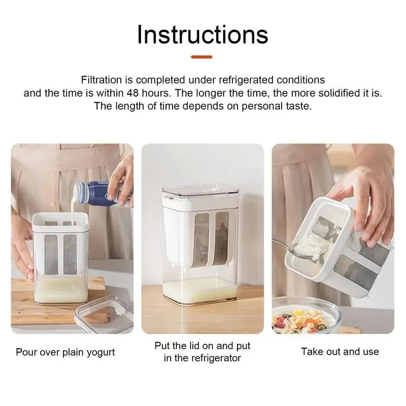 1100ml Yogurt Strainer Maker and Whey Separator for Homemade Cheese - 4