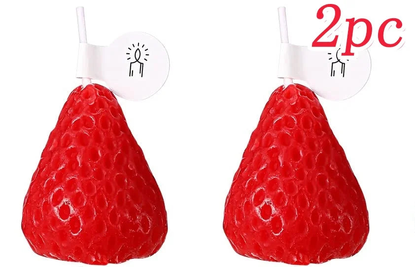 Handmade Strawberry Scented Candle Aesthetic Wax Gift for Home Decor