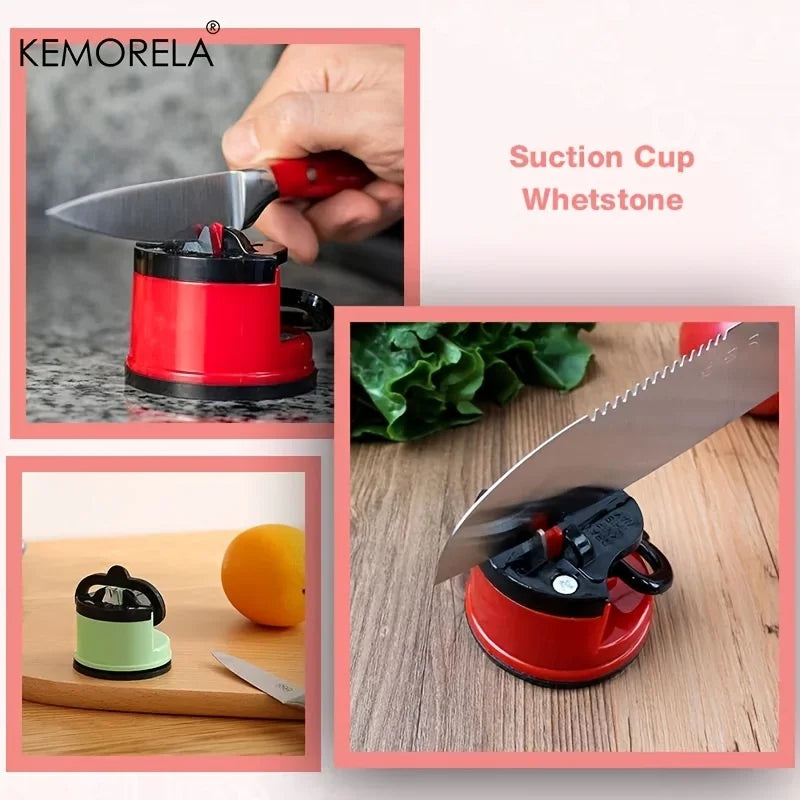 Kemorela Suction Cup Knife Sharpener Secure Kitchen Blade Honing Tool - 4
