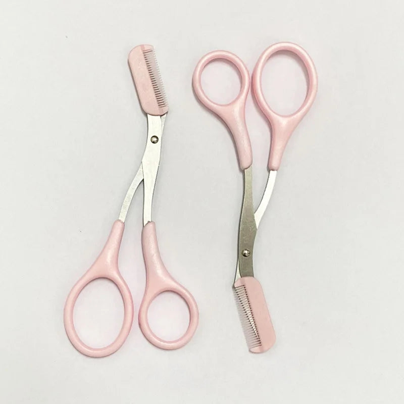 Professional Eyebrow Trimmer Set with Comb Brow Scissors and Shaper