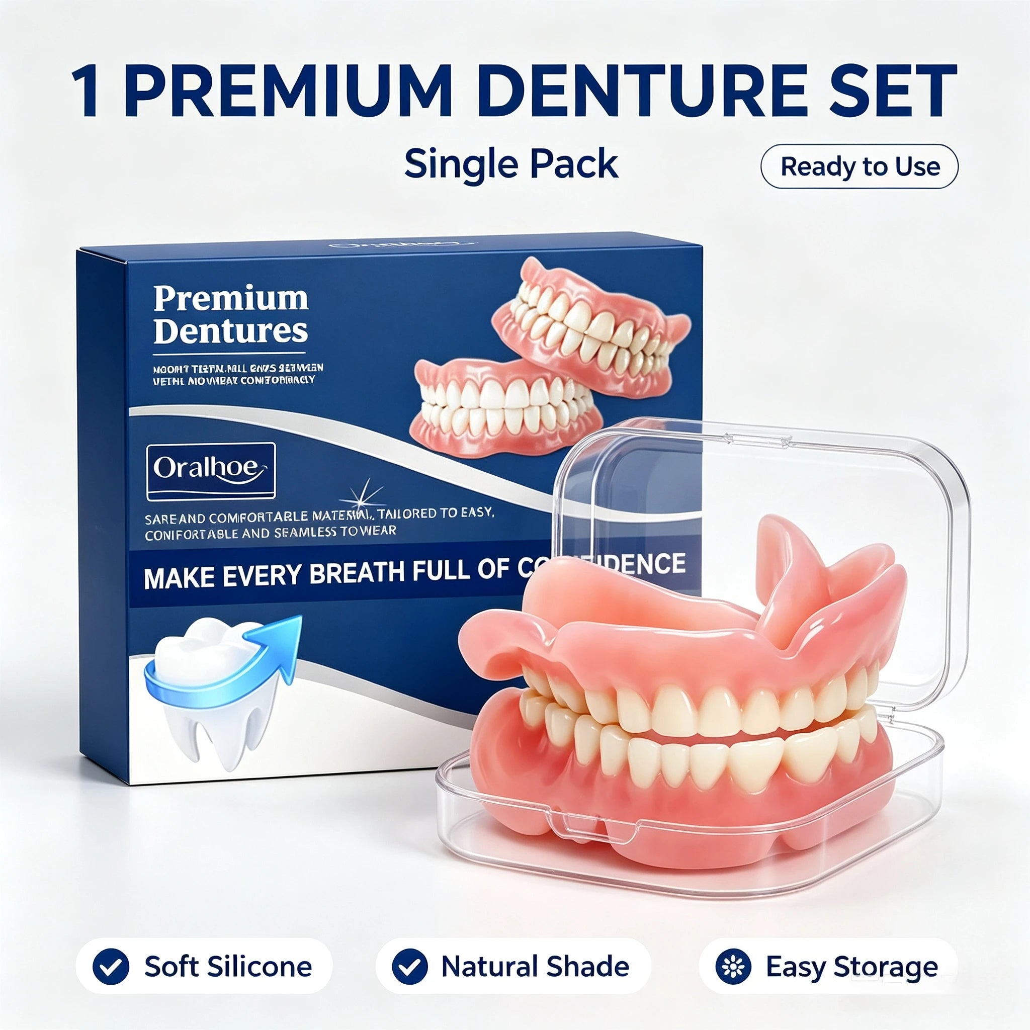 Silicone Teeth Covers Cosmetic Fake Dentures - 8