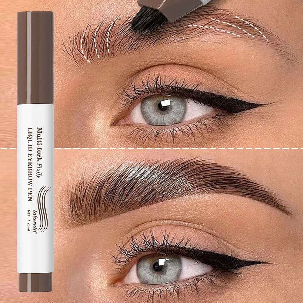 Waterproof Liquid Eyebrow Pencil Multi Fork Tattoo Pen - 2