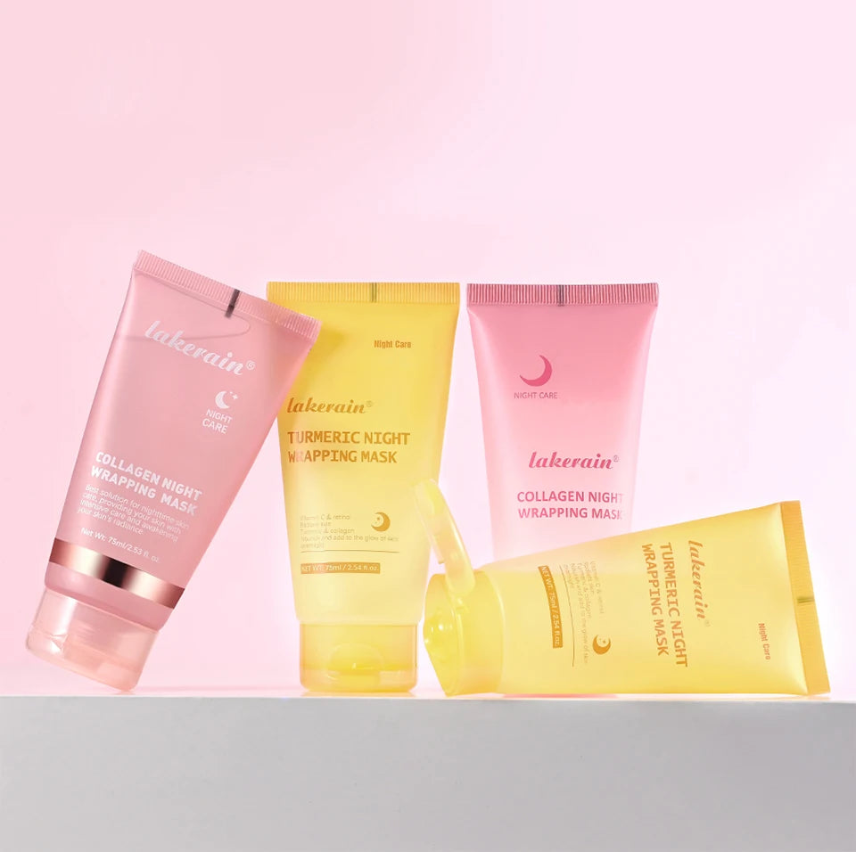 Glow Overnight Wrapping Mask Duo Collagen Turmeric Skincare Combo - 17